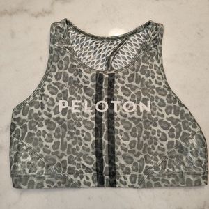 Peloton sports bra medium M green leopard
